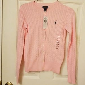 Girls Polo Ribbed Sweater